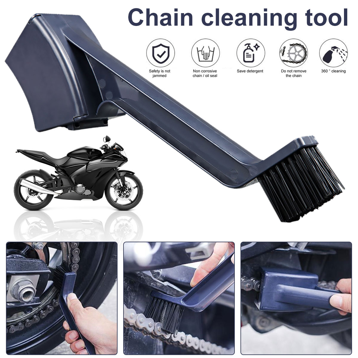 Motorcycle Gear Clearance - 오토바이 체인 청소 브러시 기어 브러시